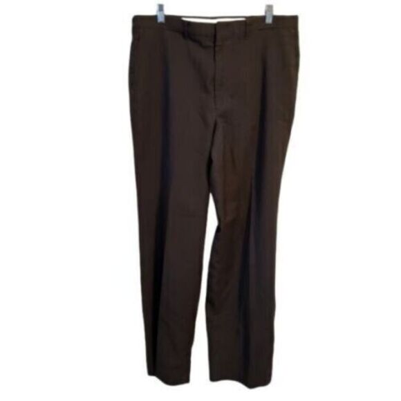 Haggar Mens Size 36x32 Gray Solid Dress Pants - Picture 8 of 10